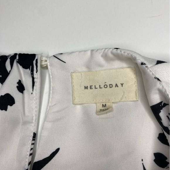 MELLODAY | Women's Flower Print Blouse Size M - Picture 4 of 8